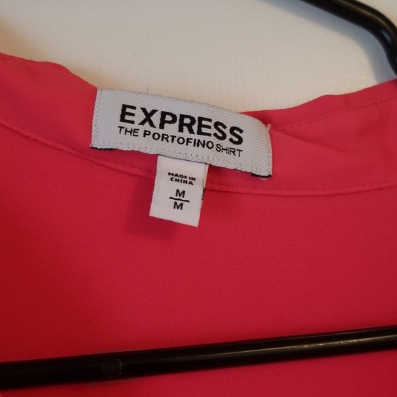 Express Portofino Coral Pink Button Down - Picture 2 of 4